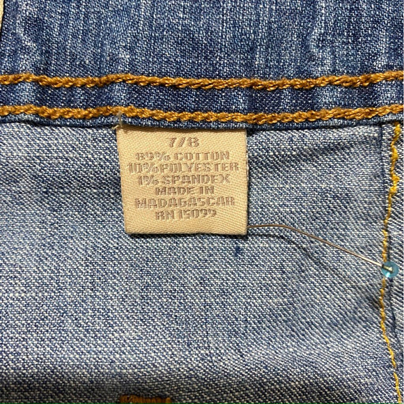 Personal Identity Stretch Denim Cuffed Capris Jeans Size 7/8 Blue - Picture 9 of 9